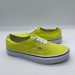 Vans Authentic 500714 Women's Size 9 Shoes Neon Yellow Casual Lowtop Sneakers